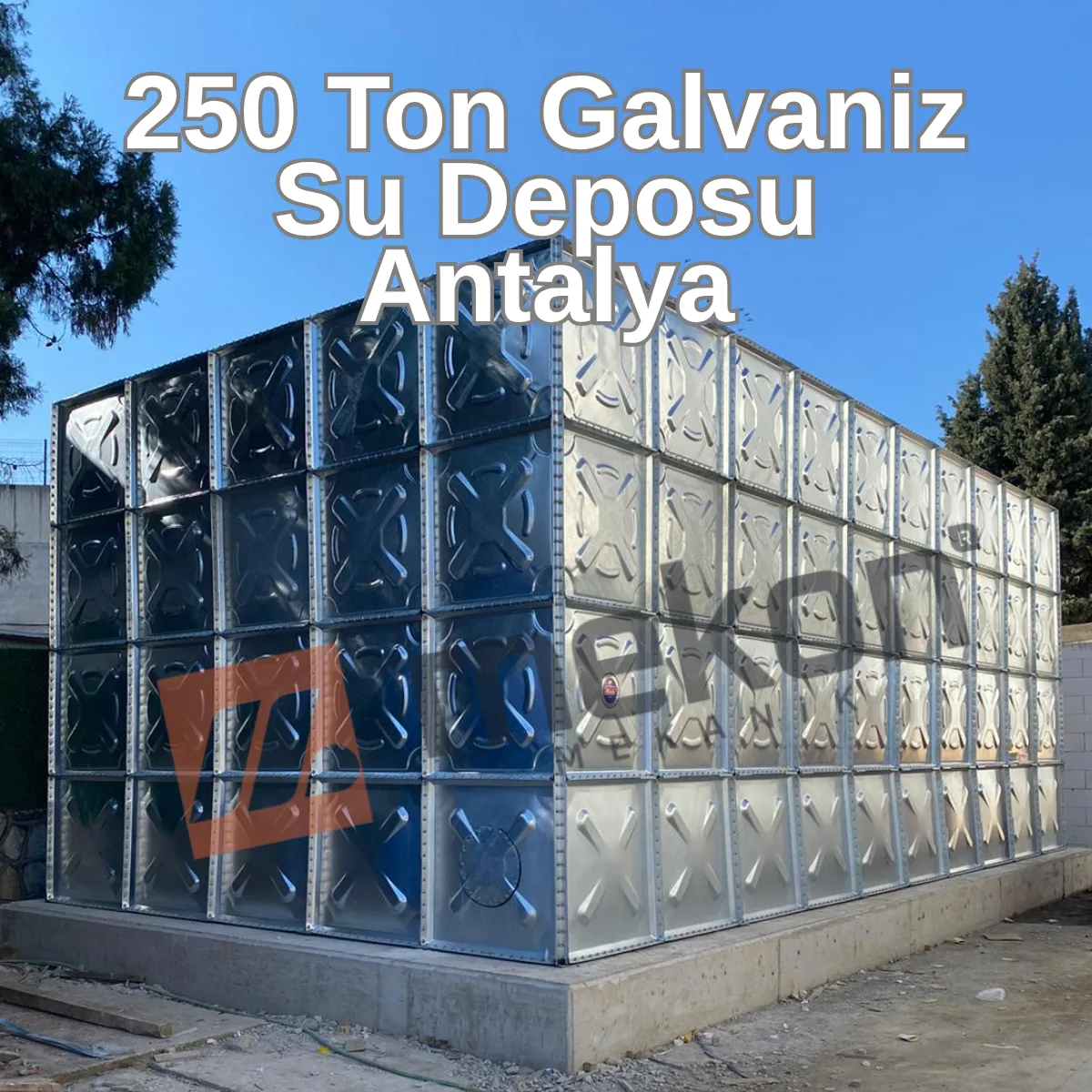 250 Ton Galvaniz Su Deposu Antalya