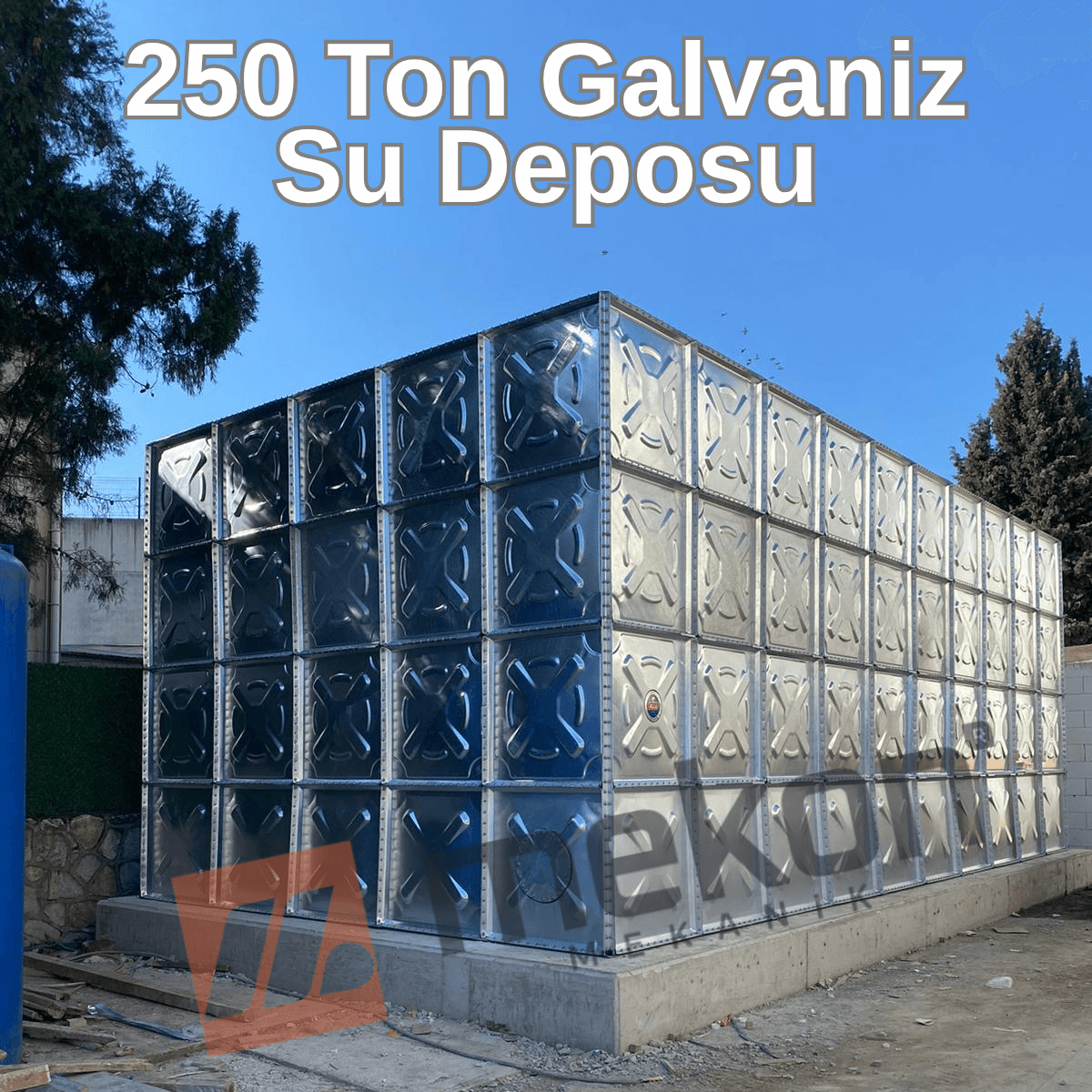 250 Ton Galvaniz Su Deposu