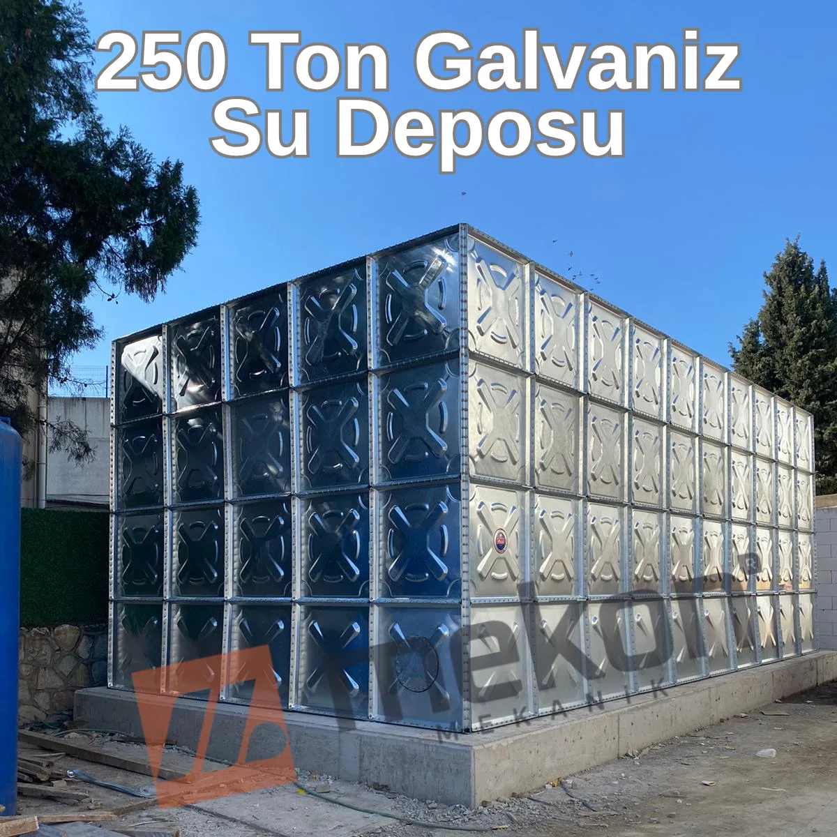 250 Ton Galvaniz Su Deposu