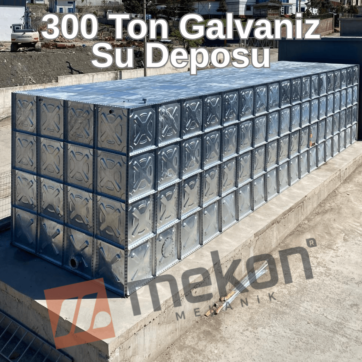 300 Ton Galvaniz Su Deposu dış mekan