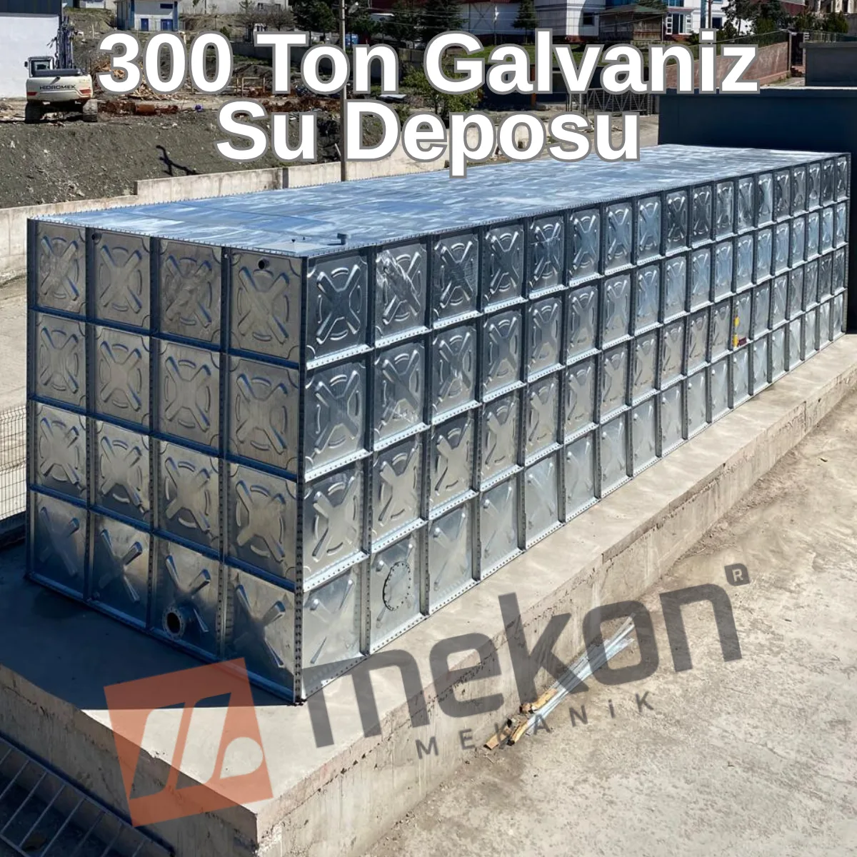300 Ton Galvaniz Su Deposu dış mekan