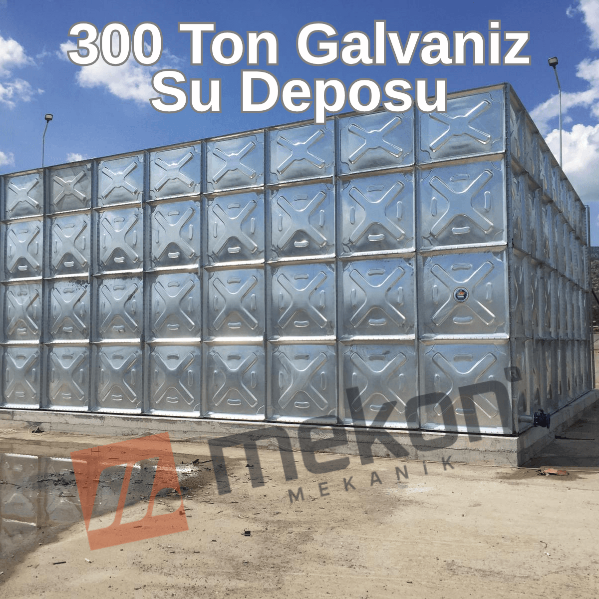 300 Ton Galvaniz Su Deposu