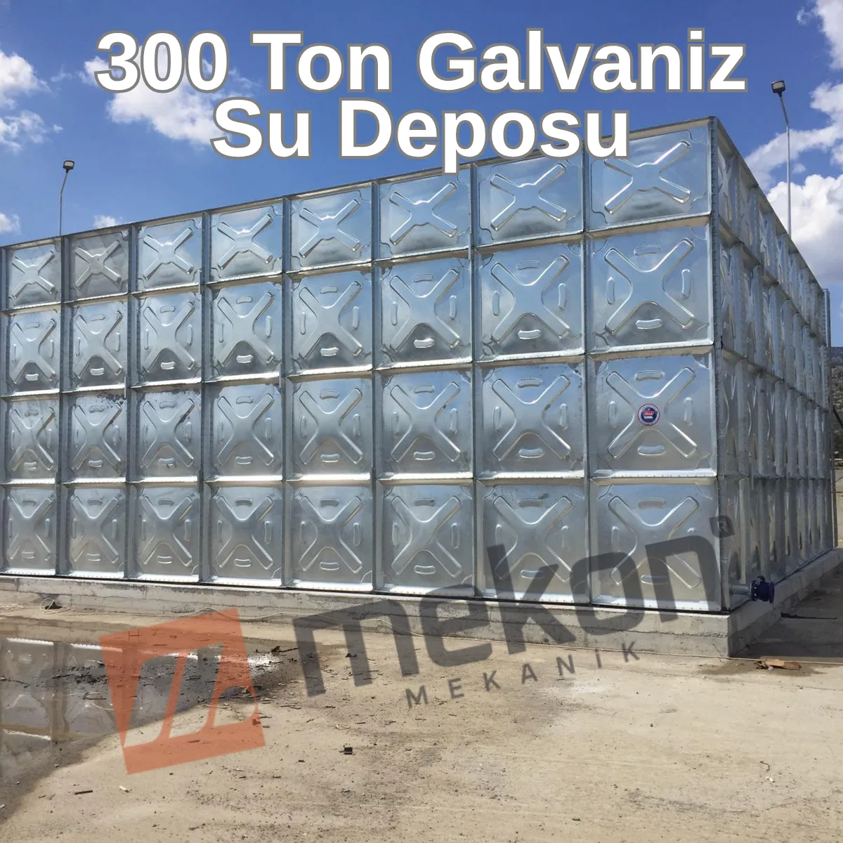 300 Ton Galvaniz Su Deposu