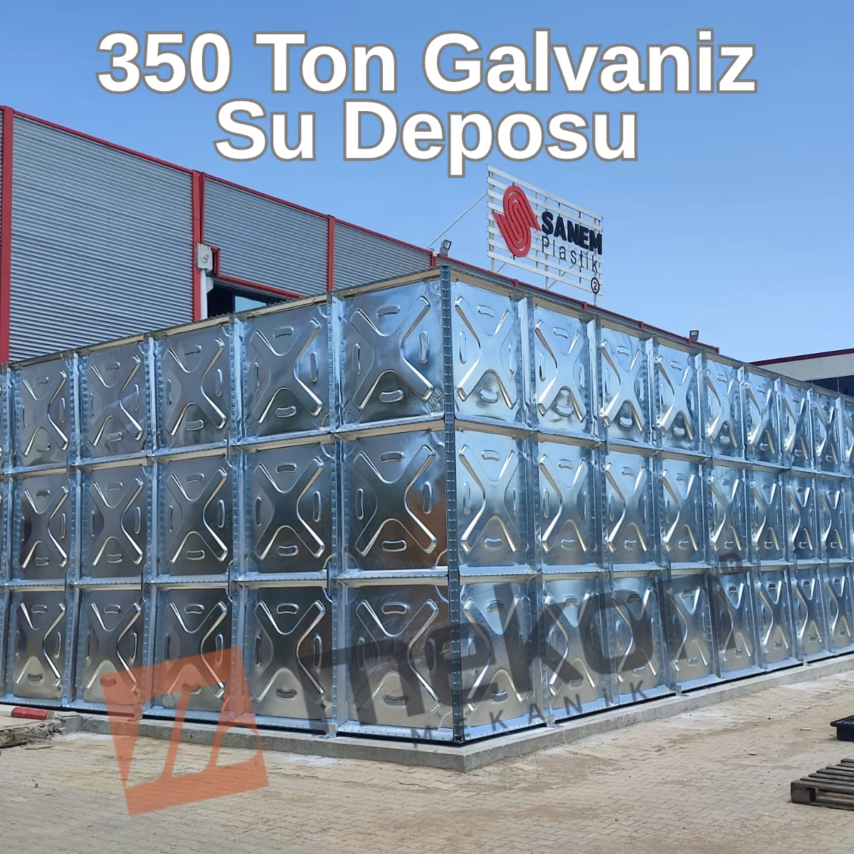 350 Ton Galvaniz Su Deposu