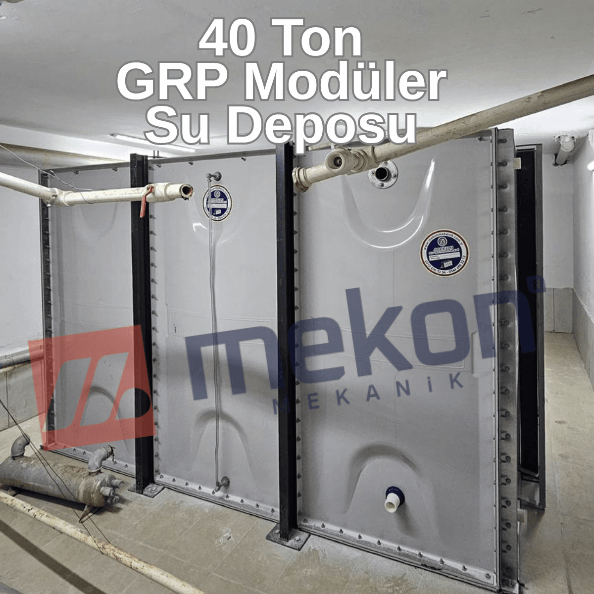 40 TON GRP MODÜLER SU DEPOSU