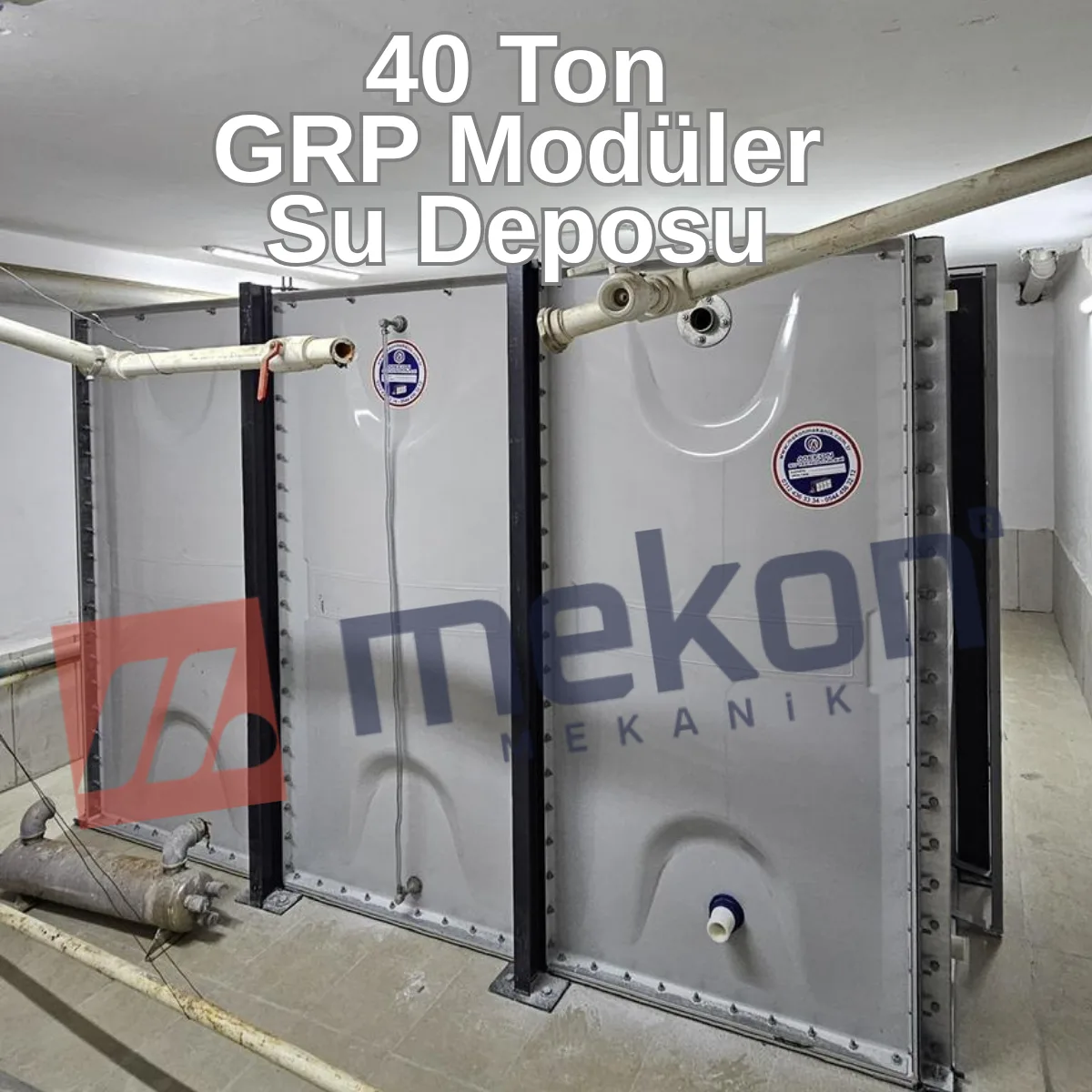 40 TON GRP MODÜLER SU DEPOSU
