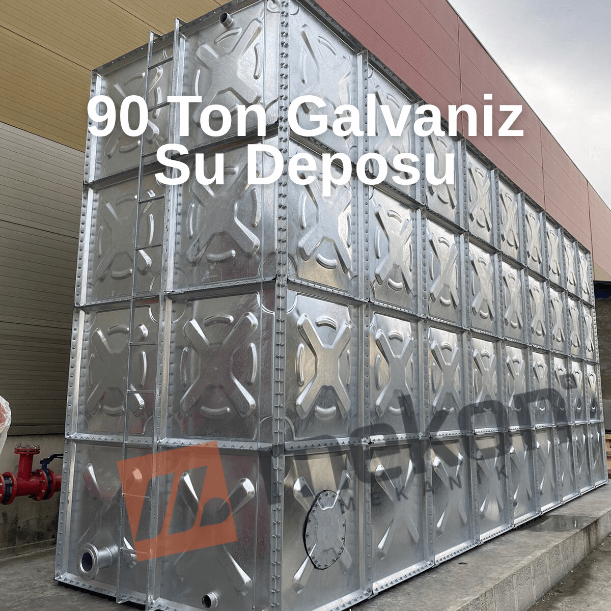 90 Ton Galvaniz Su Deposu
