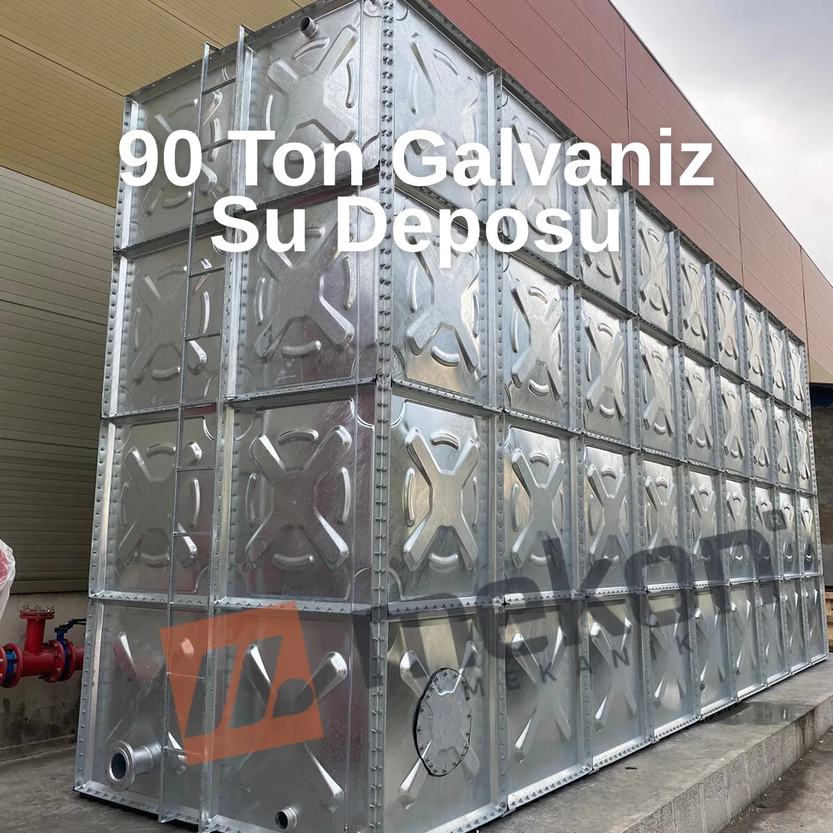 90 Ton Galvaniz Su Deposu