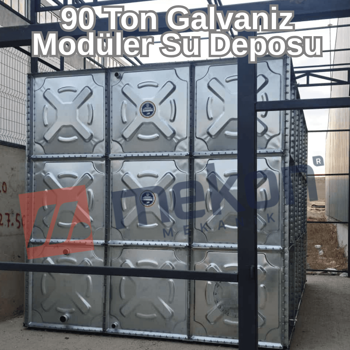 90 ton GALVANİZ MODÜLER SU DEPOSU