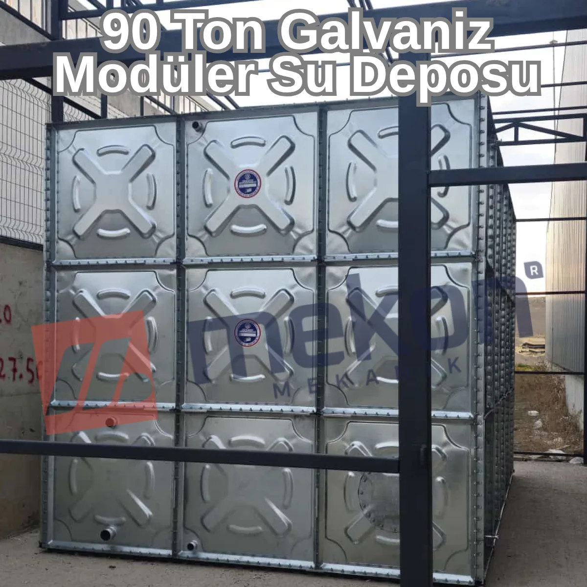 90 ton GALVANİZ MODÜLER SU DEPOSU
